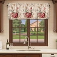 thumbnail image 6 of Christmas Curtain Valances for Windows, Kitchen Valance Window Treatments Panel 2 Pack, Winter Xmas Snowman Sugar Ice Cream Vintage Rod Pocket Short Curtains for Bathroom Bedroom 54 x 18 Inch, 6 of 8