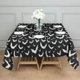 thumbnail image 3 of Black Halloween Bat Silhouettes Square Tablecloth,Waterproof Square Table Cover,Wipeable Spillproof Washable Table Cover for Home Kitchen Party Decor 42"X42"(107x107cm), 3 of 6