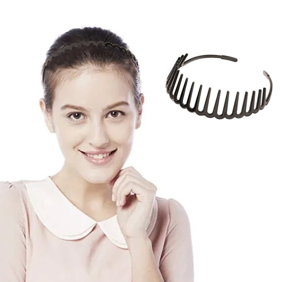 Barrettes Bar Headband with Teeth for Secure Fit Black Brown Lace Hair Accessories for Daily Wear