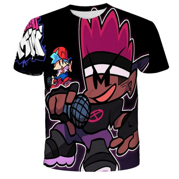 Camisetas Funkin de Fridany Night para niños y niñas, ropa de verano para niños, camisetas de manga corta, ropa de 1 a 14 años, disfraces para niños de 12M Gao Jinjia LED