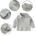thumbnail image 4 of Esaierr 2-24 Months Boys Girls Shirt T-Shirt Tops for Infants Baby,Spring Fall Casual Button Bottoming Blouse Tees,Long Sleeve T-Shirt Tops, 4 of 9