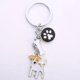thumbnail image 2 of Llavero con colgante de perro pastor y Bulldog para hombre y mujer, joyería para mascotas, regalo de Navidad, 2 of 4