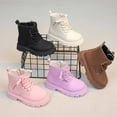 thumbnail image 5 of CAIVO Stylish Girls Boots Soft Sole Short Ankle Boots Kids Winter Girls Solid Color Everyday Stylish Child Shoes, 5 of 5