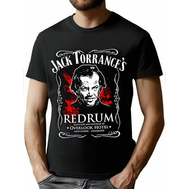 Jack Torrance Redrum T-shirt Men's Short Sleeve Fun Graphic T-shirt collection black Tee For Adult, Men, Women, Teen, Teenager, Adolescent, Youth
