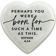 thumbnail image 2 of A Time As This Inspirational Verse Cast Stone Engraved Heart, 2 of 2