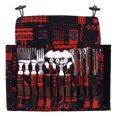 thumbnail image 1 of 12 Pcs Stainless Steel Wooden Handle Tableware Set Outdoor 4 Person Spoons Forks Chopsticks Set for Barbecue Camping, 1 of 7