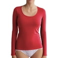 thumbnail image 2 of Emmalise Women’s Long Sleeve Scoop Neck Fitted Top Dark and Bright Combo Multipack 1 M, 2 of 4