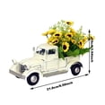 thumbnail image 3 of Mini Camión Metálico Blanco Con Flores Bandeja Escalonada Bandeja Escalonada Camión Amarillo, 3 of 5