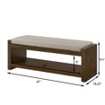thumbnail image 7 of 47" Modern Accent Bench with Lower Shelf Storage, Padded Seating for Living Room & Bedroom, Stylish Compact Design, Linen Upholstery, 7 of 7