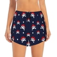 thumbnail image 2 of Logiee pirates skull Print Women 2 in 1 Running Shorts,High Waisted Athletic Shorts,Gym Workout Shorts with Liner Pockets-Large, 2 of 7