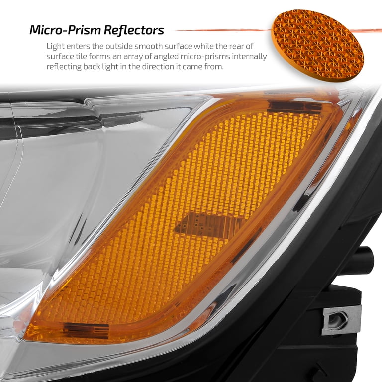 AUTOWIKI LED Daytime Running Light (DRL) Kit For 2014-2020 Chevy Impala - Clear Lens, 6000K White, Direct Fit Replacement