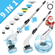 thumbnail image 1 of PHANCIR Fregadora Giratoria Eléctrica Cepillo de Limpieza de Ducha Inalámbrico con 9 Cabezales de Cepillo Reemplazables, Mango Ajustable para Baño, Azulejos y Auto, Blanco, 1 of 8