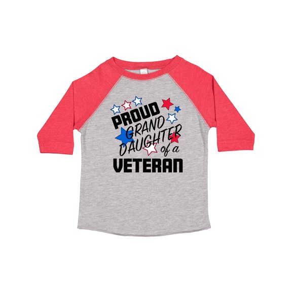 Inktastic Proud Granddaughter of a Veteran Veterans Day Girls Toddler T-Shirt