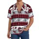 thumbnail image 1 of Fotbe Buffalo Plaid Forest Camisa Estampada de Manga Corta para Hombre, Casual de Verano, Estilo Playero, Sin Arrugas-Large, 1 of 5