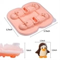 thumbnail image 2 of Molde para Cubitos de Hielo de PingüIno, Bandeja para Cubitos de Hielo con Formas Divertidas, Haga 4 Lindas Bolas de Hielo de PingüIno para Bebidas, CóCteles, Café Helado, Rosa, 2 of 5
