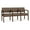 Castillo Brown, variant on Lenox Wood Reception Waiting 3-Seat Tandem Seating / Walnut Wood / Blue