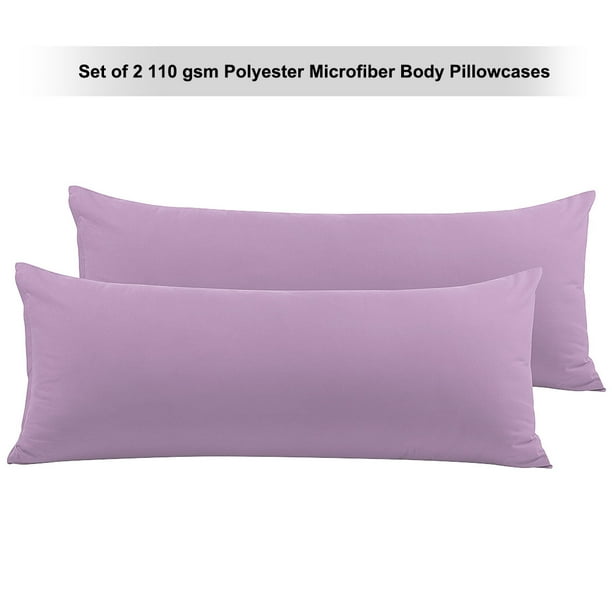 PiccoCasa Set of 2 Body Pillowcases Zippered Body Pillow Cover for Body
