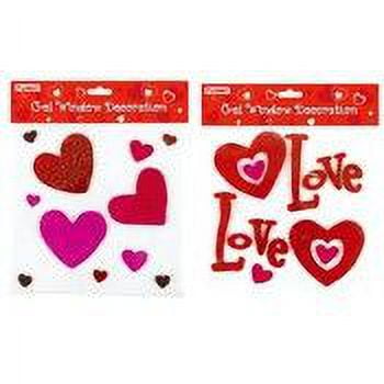 Valentine Gel Window Decoration (72 Units Included)