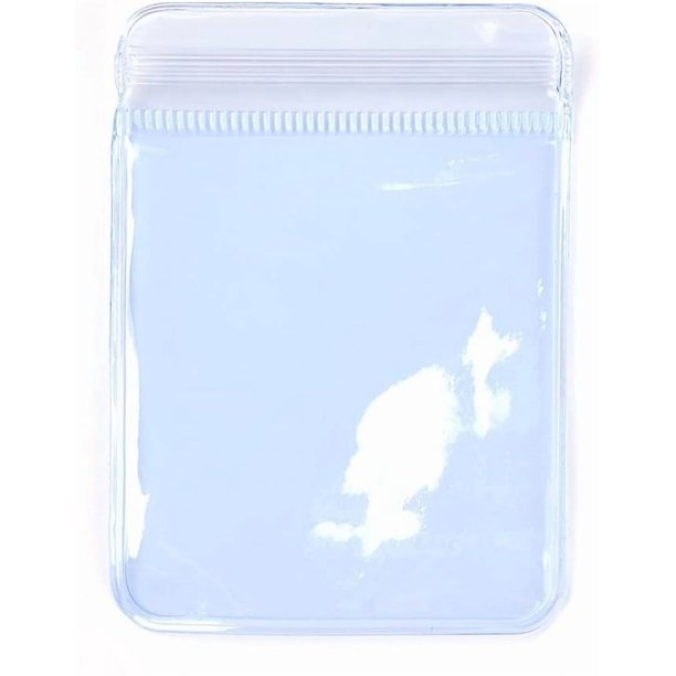100 bolsas rectangulares de PVC con cierre hermético de 2,3 x 3 pulgadas, bolsas de celofán resellables, bolsas de embalaje con cierre automático