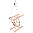 thumbnail image 1 of Juego de juguetes para pájaros, escalera de madera, hamaca cálida para invierno, cama nido, loro, , Cuerda Zulema Bird Parrot Columpio de madera, 1 of 8
