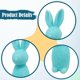 thumbnail image 5 of Conejito de Pascua flocado, decoración festiva suave, 22 cm, centro de mesa de primavera azul, 5 of 5