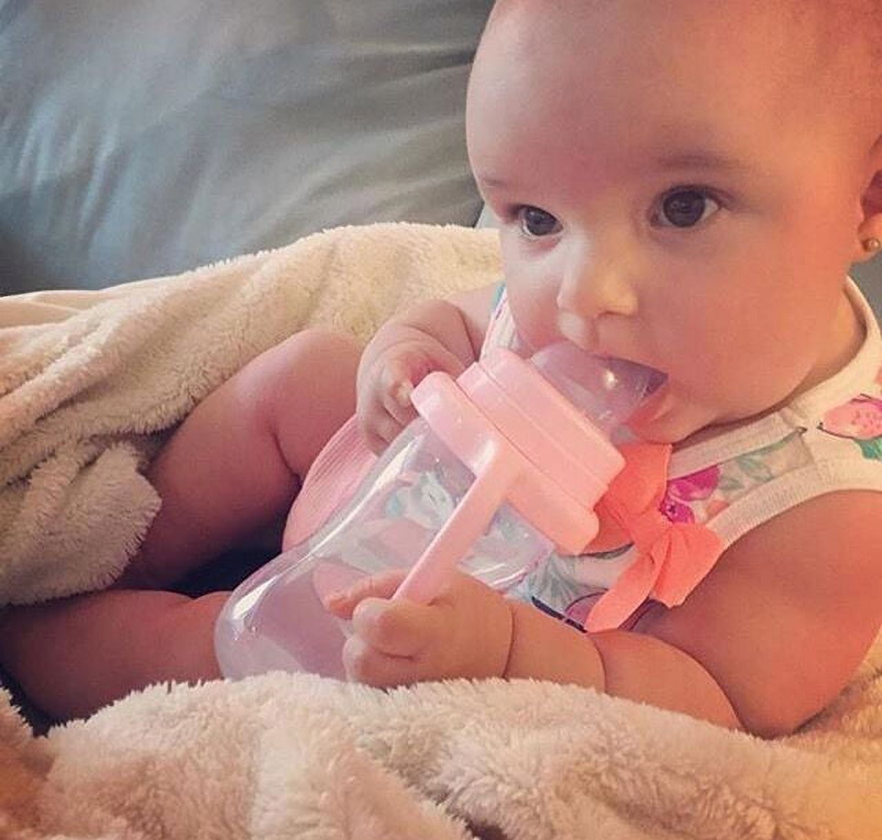 Peri loves her new cup and it's too cute! #babiesoftiktok