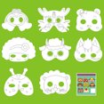 thumbnail image 3 of 32PCS Party Mask Cartoon DIY Costume Mask Masquerade Mask with Pen & String, 3 of 10