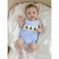 thumbnail image 3 of BemeyourBBs Thanksgiving Baby Boy Overalls Plaid Embroidery Turkey Romper, 3 of 9