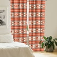 thumbnail image 3 of Ambesonne Ethnic 4-Panel Curtains, Llama and Folk Motif Pattern, 56"x63", Burnt Sienna Brown, 3 of 4
