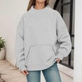 thumbnail image 2 of Women's Neck Sweatshirts,Oversized Turtleneck Long Sleeve Pullover Tops Fall Trendy Soft Sweatshirt Sweatshirts for Women Casual Daily Wear, 2 of 5