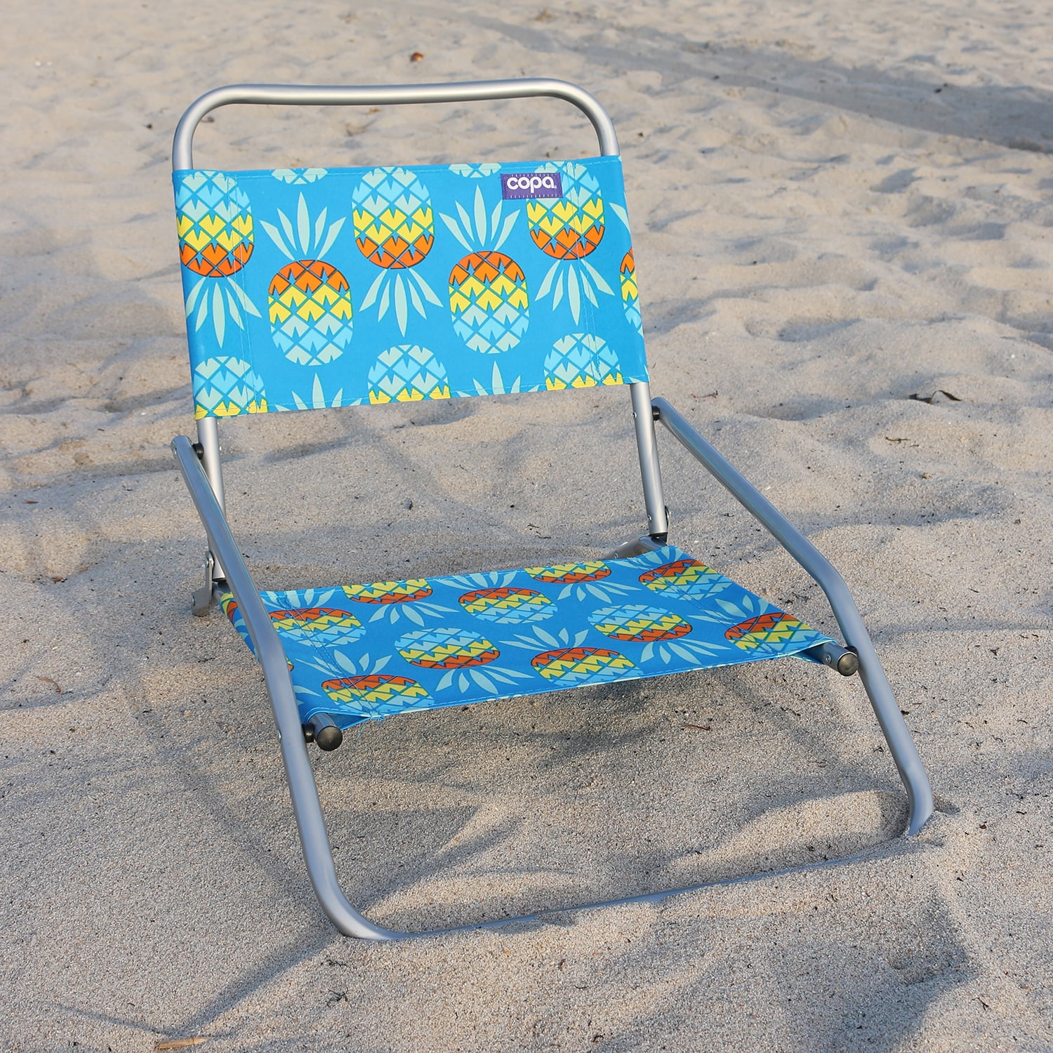 Seasonal Supply Co. 1-Position Sand Steel Beach Chair