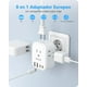 thumbnail image 5 of Adaptador de Enchufe de Viaje LENCENT Blanco con 4 Salidas de CA y 4 USB para Europa, 5 of 7
