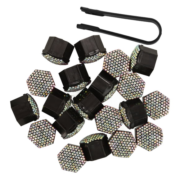 CATIEBYE 20Pcs Lightweight Car Wheel Nut Caps Multicolor Lug Nut Covers Easy Install Tire Bolt Dust Caps