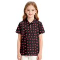 thumbnail image 5 of Abcomgle Kids Uniform Shirts for Boys Short Sleeve Pique Polo Shirt Button Closure Love Heart School Uniform Comfortable Collared Spring Shirts for Boys, 5 of 8