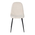thumbnail image 4 of Juego de 4 Sillas de Comedor Beige HOMEMAKE FURNITURE Asiento de Felpa Tubo de Metal Escandinavo Minimalista, 4 of 7