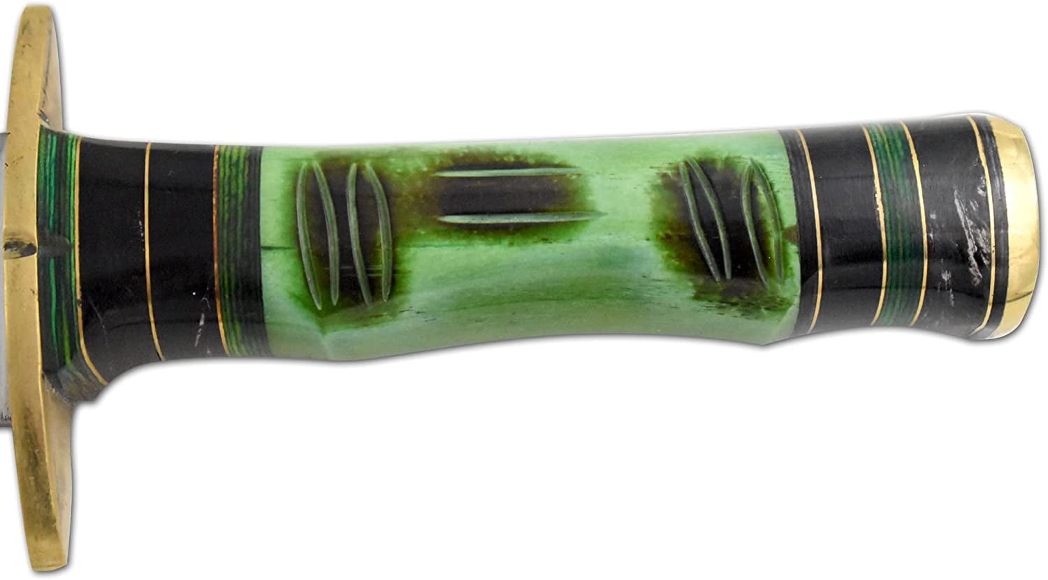 Old Ram Handmade Fixed Blade Survival Green Bone & horn Handle Hunting Knife