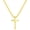 Gold, variant on Black Cross Necklaces for Men Women 316L Stainless Steel Cross Pendant Chain Catholic Christian Religious Birthday Christmas Jewelry Gifts Teen Boys Girls Stocking Stuffers Kids 24 Inch
