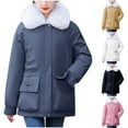 thumbnail image 4 of Lovskoo 2024 Womens Winter Coats Quilted Jacket Comfy Stylish Stitching Long Sleeve Outerwear Casual Tops Cotton Padded Outerwear White, 4 of 4