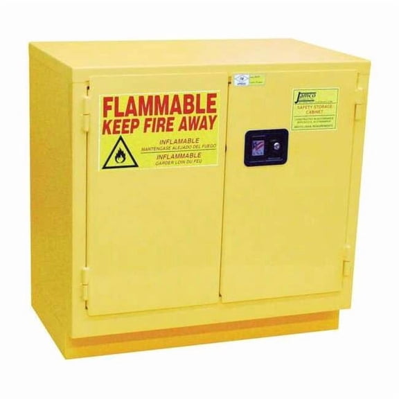 Jamco Flammable Safety Cabinet,30 Gal.,Yellow BK30YP