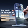 thumbnail image 6 of Allytechgroup iPhone 15 Pro Max Case, Shockproof Bumper Slim Fit Clear Back Cover with Camera Lens Protector - Anti-Scratch Phone Case for Apple iPhone 15 Pro Max, Blue, 6 of 6
