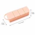 thumbnail image 3 of Pill Organizer 4 Compartment Beige Plastic Portable for Travel and Daily Use, 3 of 6