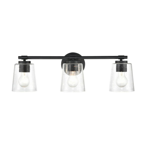 8113-MB Millennium Lighting 3 Light Bath Vanity-8 Inch Tall and 24.5 Inch Wide-Matte Black Finish