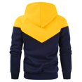 thumbnail image 4 of Yindaity Men's Midweight Fleece Pullover Hoodies Casual Color Block Hooded Sweatshirt with Pockets (Yellow,M), 4 of 5