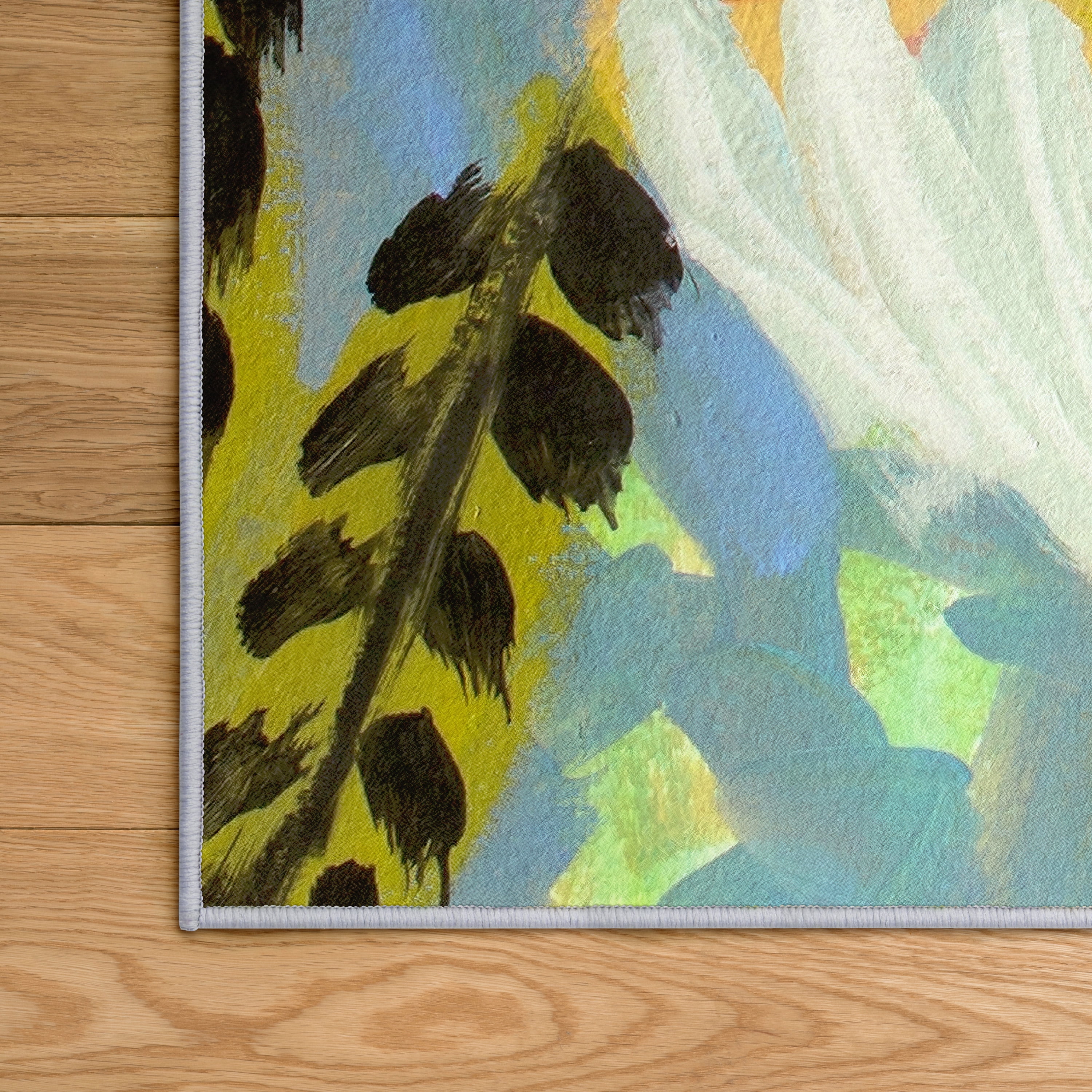 Secret Garden Floral III Washable Art Area Rug size 8'x10', Power-loomed, Heavenly Softness with Non-Slipping Backing