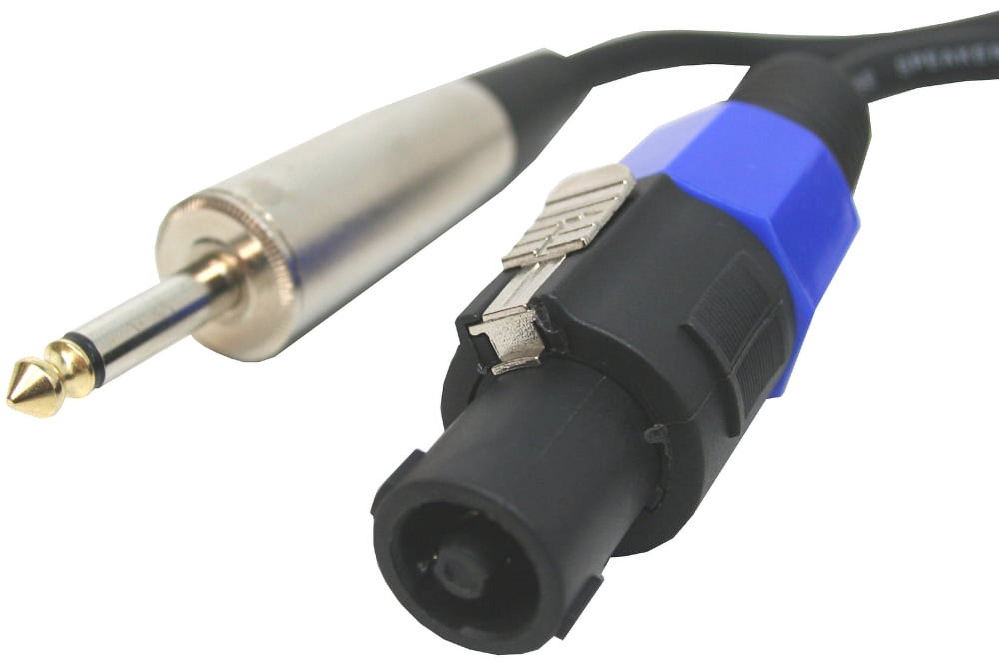 2) DJ Pro Audio 15 Foot Speakon Male to 1/4