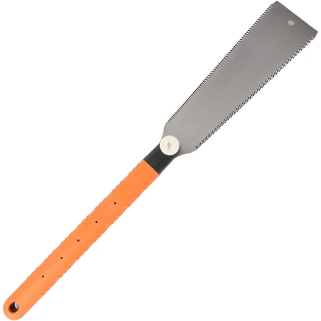 Japanese Pull Saw Ryoba, High Carbon Tool Steel Double Edge Blade, Impulse Hardened Teeth for Optimal Performance, Duragrip Synthetic Handle, Crosscut and Ripcut Abilities