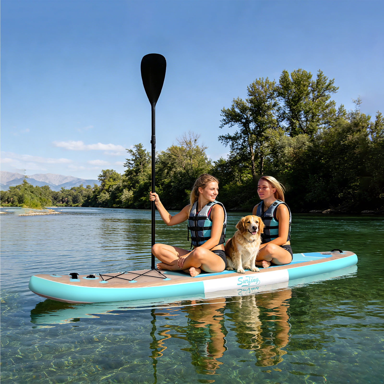 ELECWISH Inflatable Stand up Paddle Boards 11 ft with Premium SUP Paddle Board Accessories, Wide Stable Design, Non-Slip Comfort Deck for Youth & Adults
