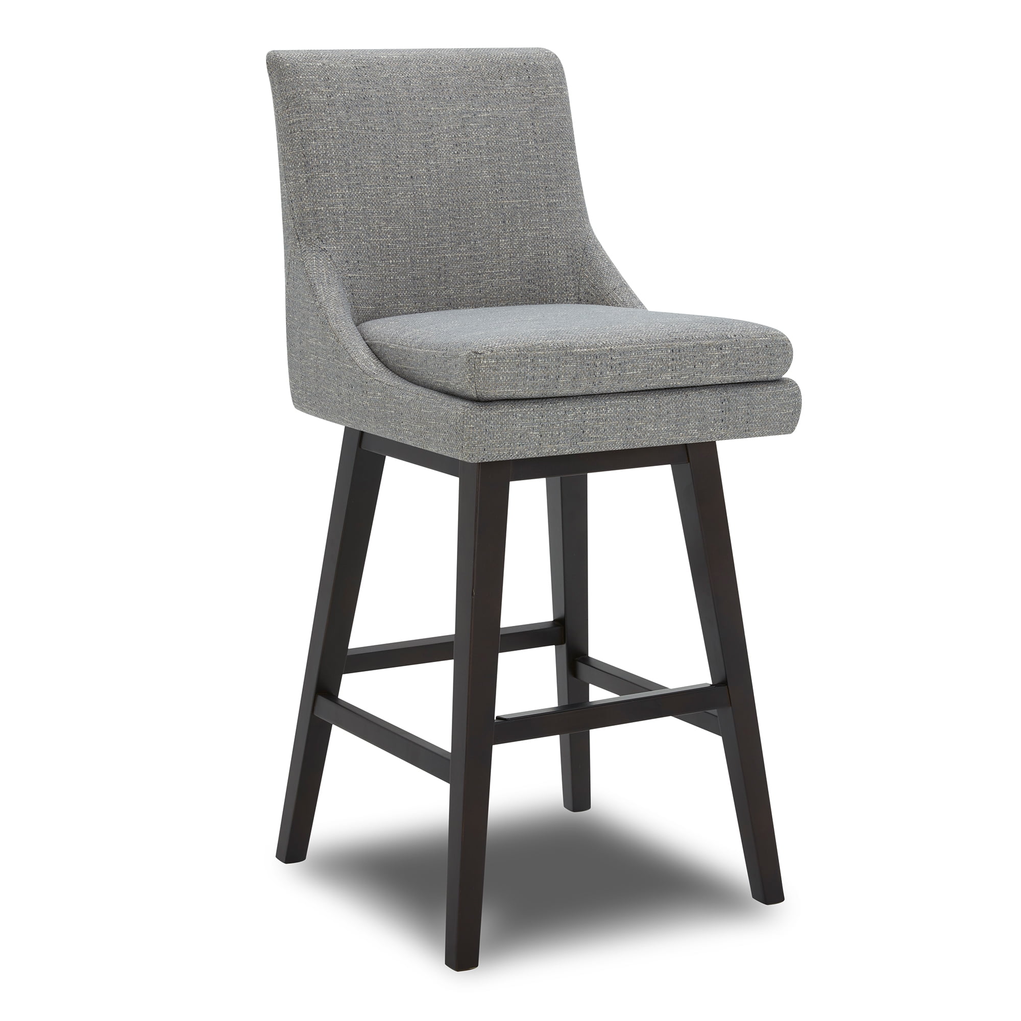 CHITA Counter Height Swivel Bar Stools, 30 Inch, Fabric in Fog Gray