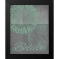 thumbnail image 2 of Carlson, Tina 12x14 Black Modern Framed Museum Art Print Titled - Floral Believe 3, 2 of 5