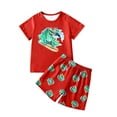 thumbnail image 5 of WhouRiu Boys Casual Outfits Short Sleeve Dinosaur Graphic Tees And Shorts Sets Kids Summer Clothes, 5 of 5